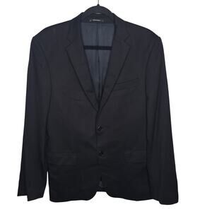 Versace Collection Mens Suit Jacket Blazer Stretch Wool IT48 US38 Black 2 Button